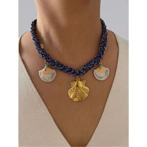 Gold Shell Necklace #2631